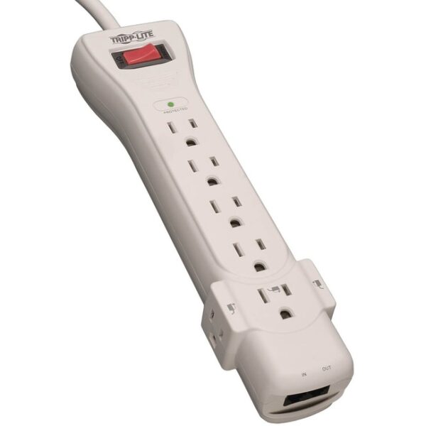 Surge Protector, 7 Outlet, 1270 Joules, 6 Cord, ,000 Ins