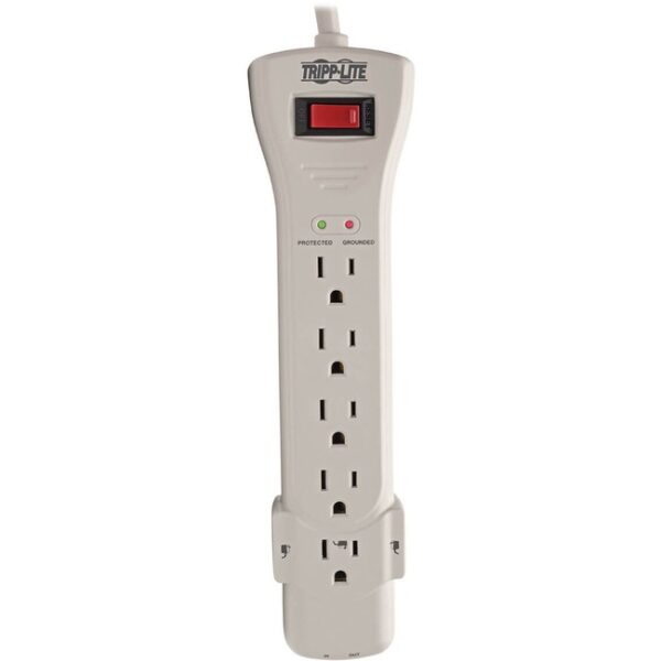 10060976-1.jpg Surge Protector, 7 Outlet, 2520 Joules, 15 Cord, Gray
