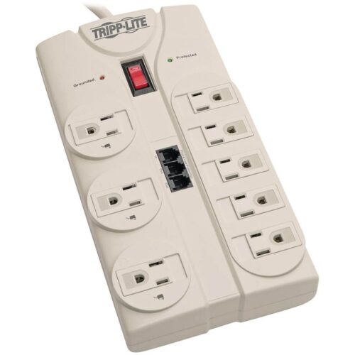 TV/Modem Surge Protector, 8 Outlet, 2820 Joules, 8 Cord