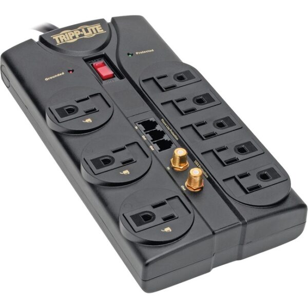 Tripp Lite TLP808TELTV PROTECT IT 8OUT BLOCK 3-RJ11 COAX 8FT-CORD 3500J
