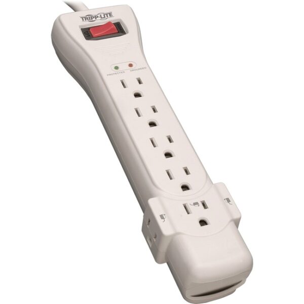 10061150-1.jpg Surge Protector, 7 Outlet, 2160 Joules, 7 Cord, White