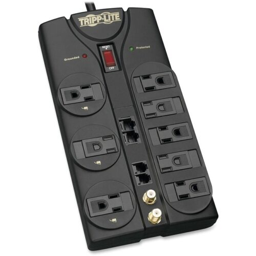 TV/Modem Surge Protector 8 Outlet, 3690 Joules, 10 Cord