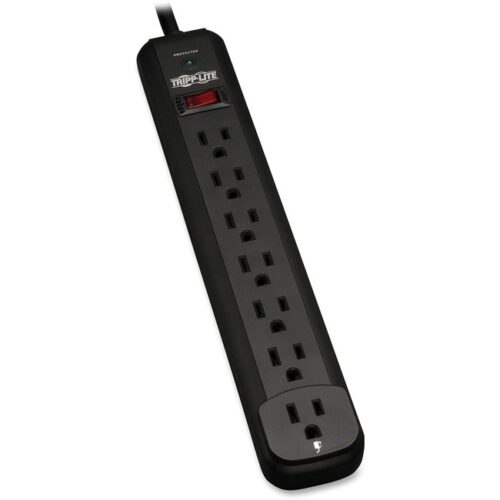 Surge Protector, 7-Outlet, 12 Cord, Black