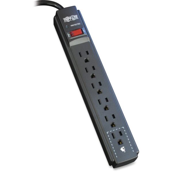 1010998485-4.jpg Surge Protector, 790 Joules, 6-Outlet, 6 Cord, Black