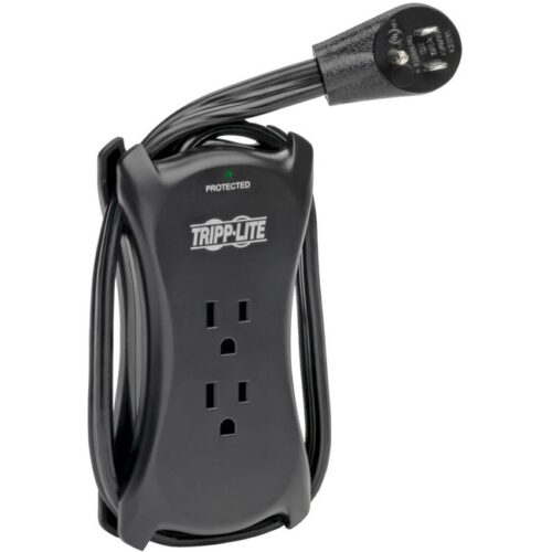 Surge Suppressor, 3-Outlets, 2/USB, 1 Cord, Black