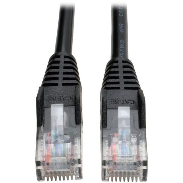 1016894780-1.jpg 6FT Cat5E Cat5 BLACK Molded SNAGLESS RJ45 PATCH CORD 350MHZ Tripp Lite 6ft Cat5e
