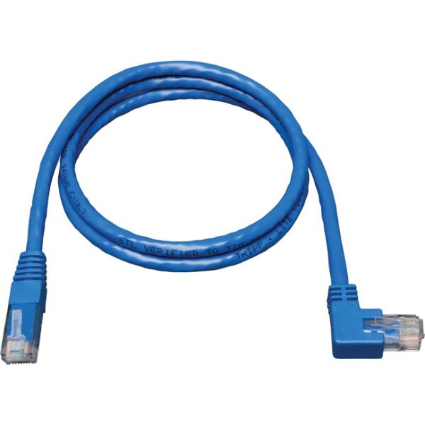 1020995824-1.jpg Tripp Lite 10ft Cat6 Gigabit Molded Patch Cable RJ45 Left Angle to Straight M