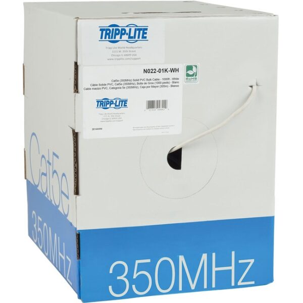 Tripp Lite 1000ft PVC CMR Cat5E Cat5 SOLID UTP BULK Cable
