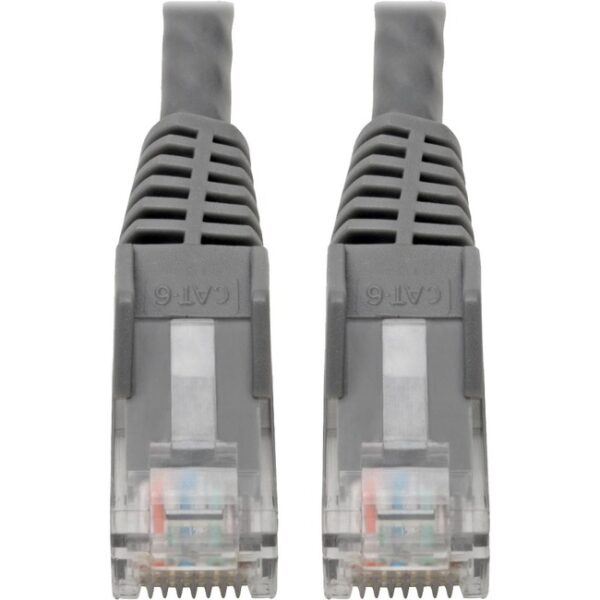 Tripp Lite Cat6 GbE Snagless Molded Patch Cable UTP Gray RJ45 M