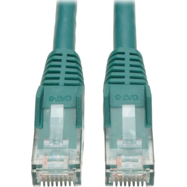 Tripp Lite Cat6 GbE Gigabit Ethernet Snagless Molded Patch Cable UTP Green RJ45 M