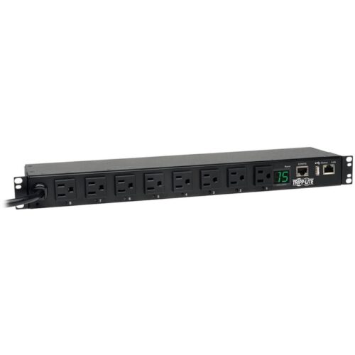 Tripp Lite PDU Switched 120V 1.4kW 15A 8 5-15R 5-15P LX Interface 1URM TAA