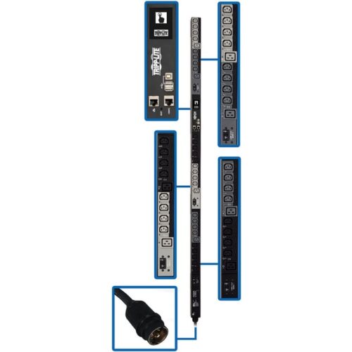 Tripp Lite PDU 3Phase Switched 14.5kW 208V/240V 6 C13 12 C19 50A CS8365C 0U.