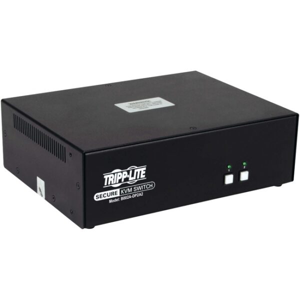 Tripp Lite Secure KVM Switch 2-Port Dual-Monitor DisplayPort 4K NIAP TAA