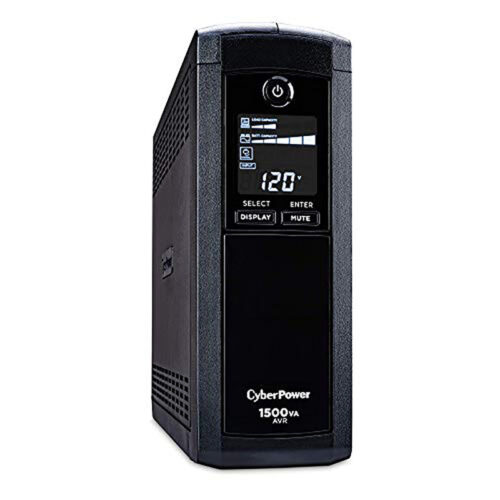 CyberPower LCD UPS System, 1500VA/900W, 12 Outlets, AVR, Mini-Tower