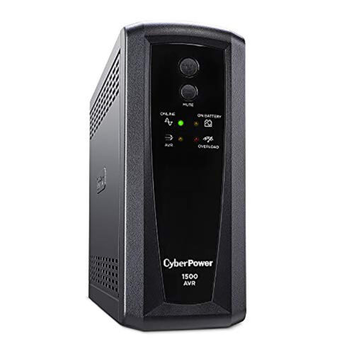CyberPower AVR UPS System, 1500VA/900W, 10 Outlets, Mini-Tower, Black