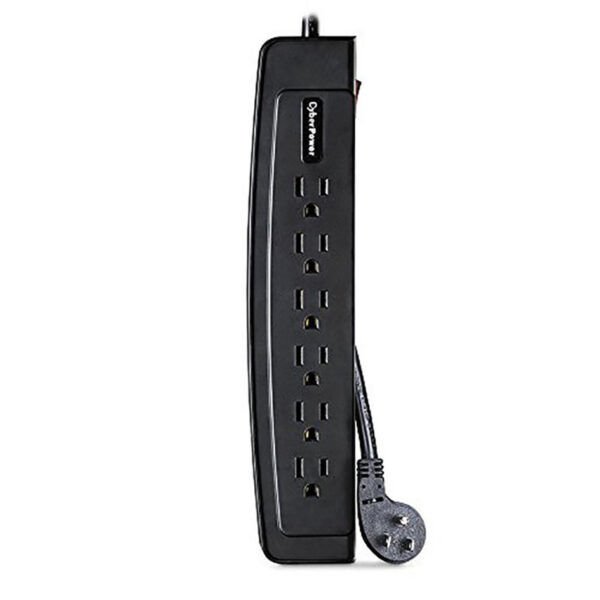 CyberPower CSP604T Professional Surge Protector, 1350J/125V, 6 Outlets, 4ft Power Cord Black