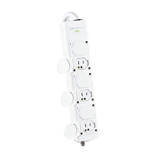 CyberPower MPV615S Medical Grade Surge Protector, 100-125V/15A, 1560 Joules, 6 Outlets, 15 Foot Power Cord, White